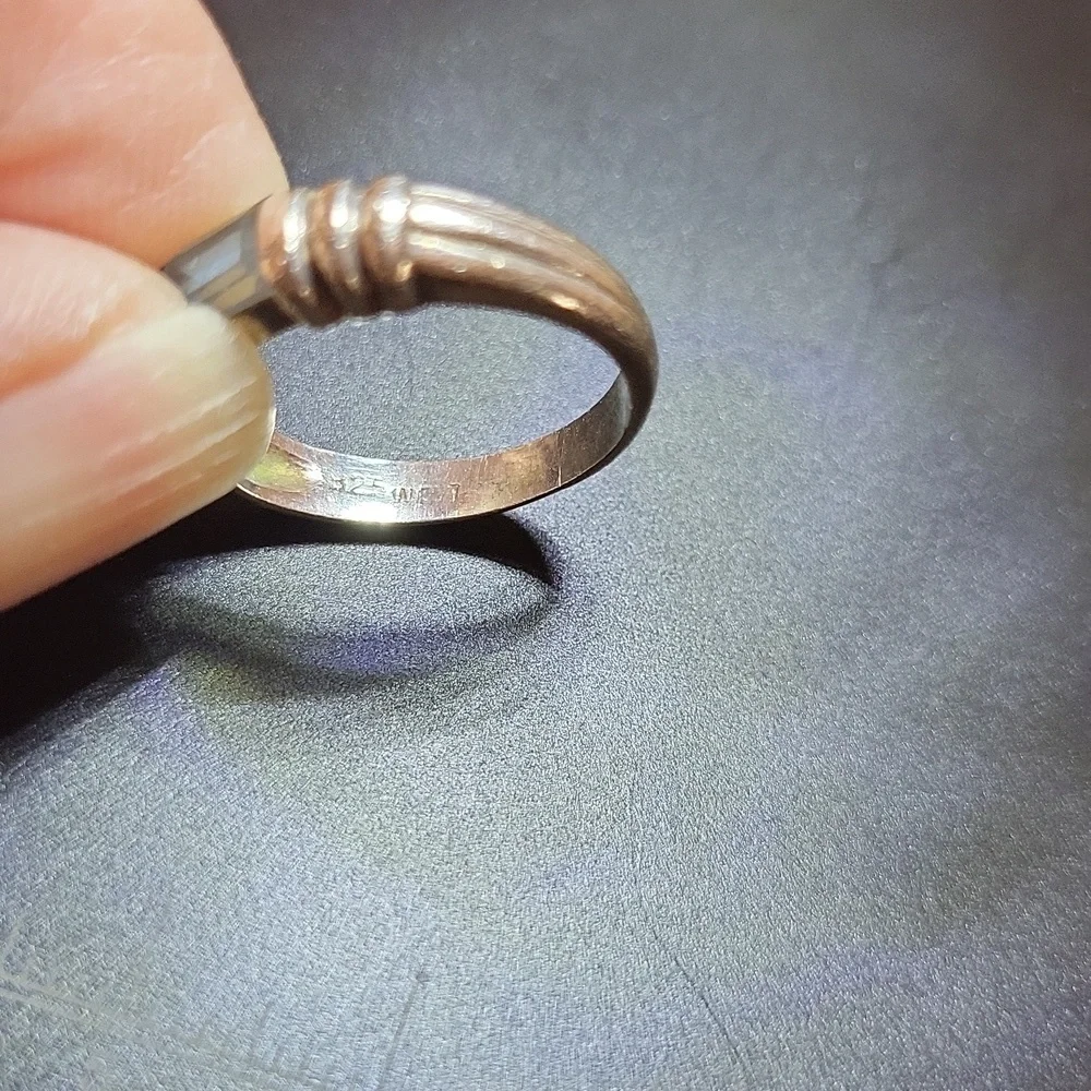 Sterling Silver 925 Blue Stone Ring
